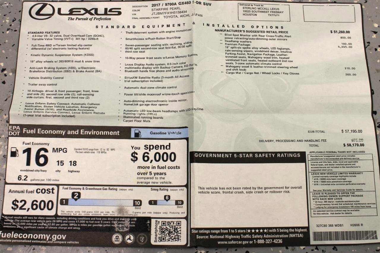 Used 2017 Lexus GX 460 Premium image 91
