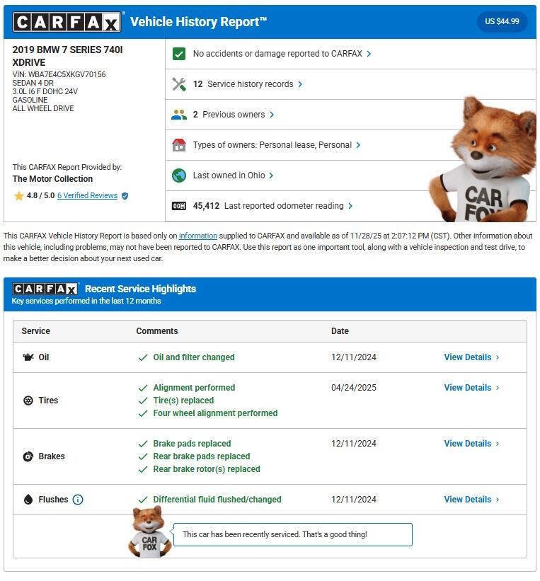 Used 2019 BMW 740i xDrive w/ Executive Package image 15