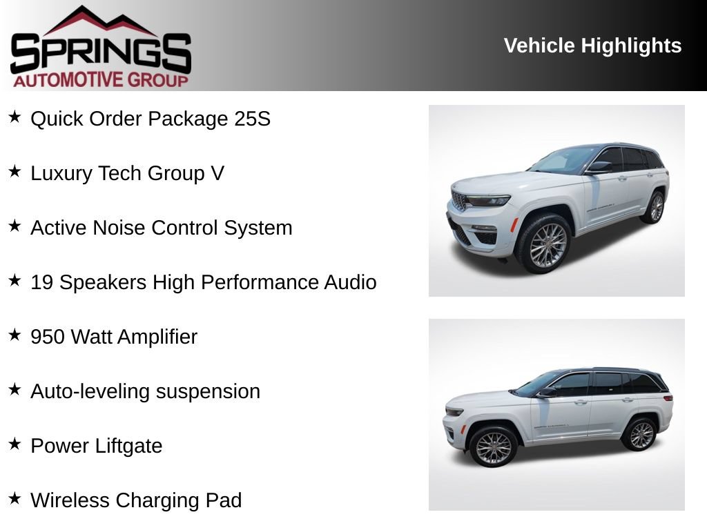 Used 2022 Jeep Grand Cherokee Summit w/ Luxury Tech Group V AWD/4WD image 2