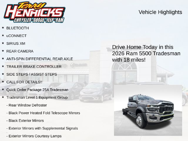 New 2026 RAM 5500 Tradesman w/ Chrome Appearance Group AWD/4WD image 4