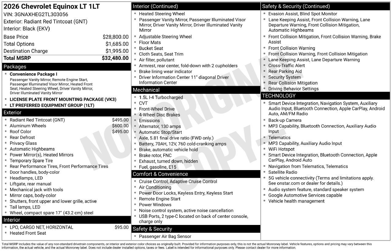 Used 2026 Chevrolet Equinox LT FWD image 30