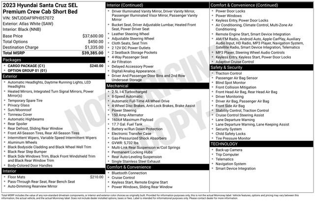 Used 2023 Hyundai Santa Cruz SEL Premium w/ Cargo Package image 24