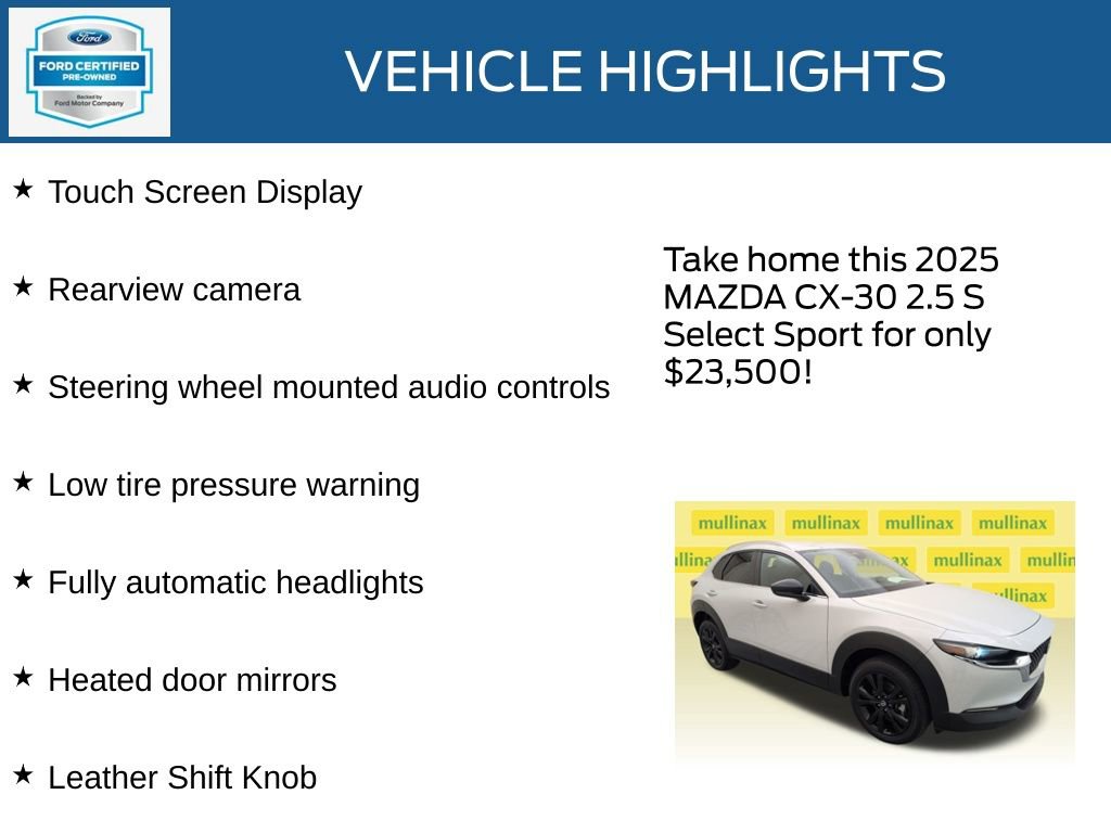 Used 2025 MAZDA CX-30 AWD 2.5 S w/ Select Sport Pkg image 23