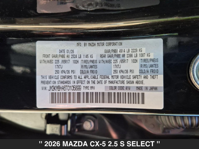 Certified 2026 MAZDA CX-5 Select AWD/4WD image 35