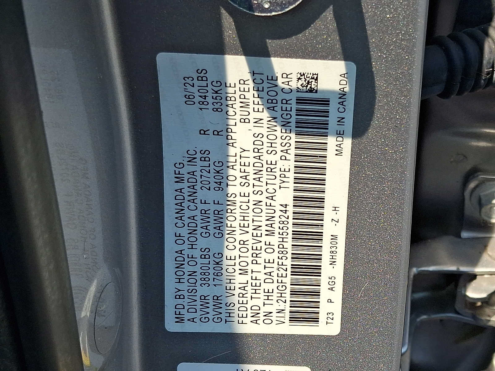 Certified 2023 Honda Civic Sport image 27