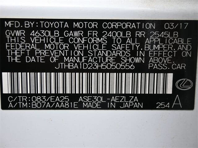 Used 2017 Lexus IS 200t F Sport w/ F Sport Package image 9