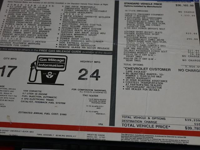 Used 1994 Chevrolet Corvette Coupe image 18