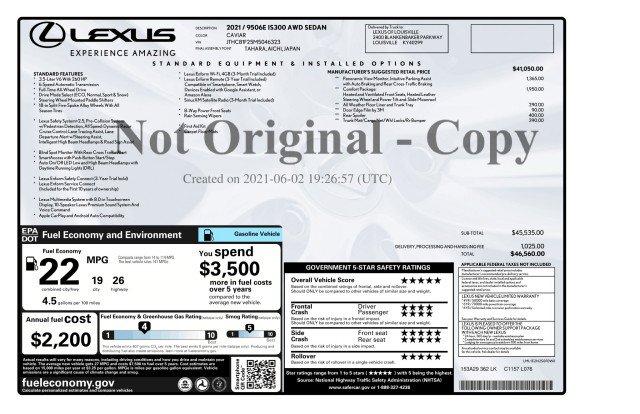 Used 2021 Lexus IS 300 AWD w/ Comfort Package image 3