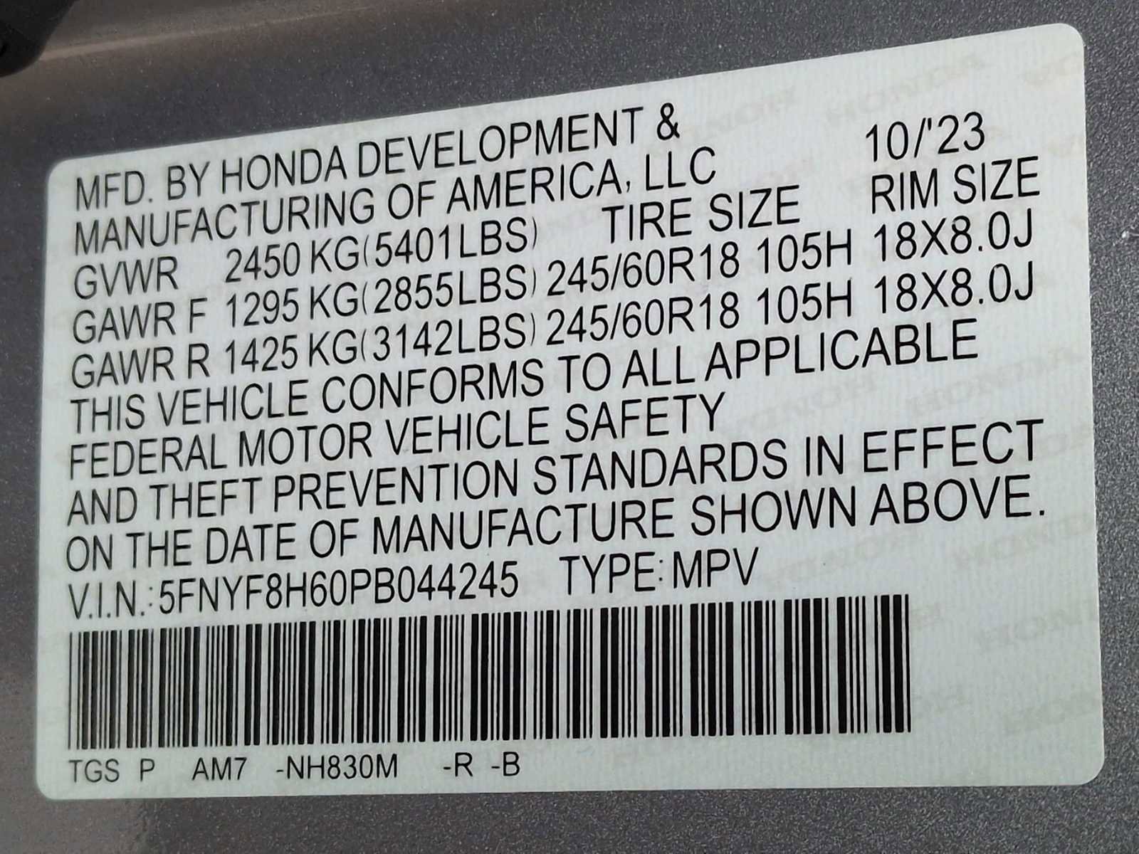 Certified 2023 Honda Passport TrailSport image 34