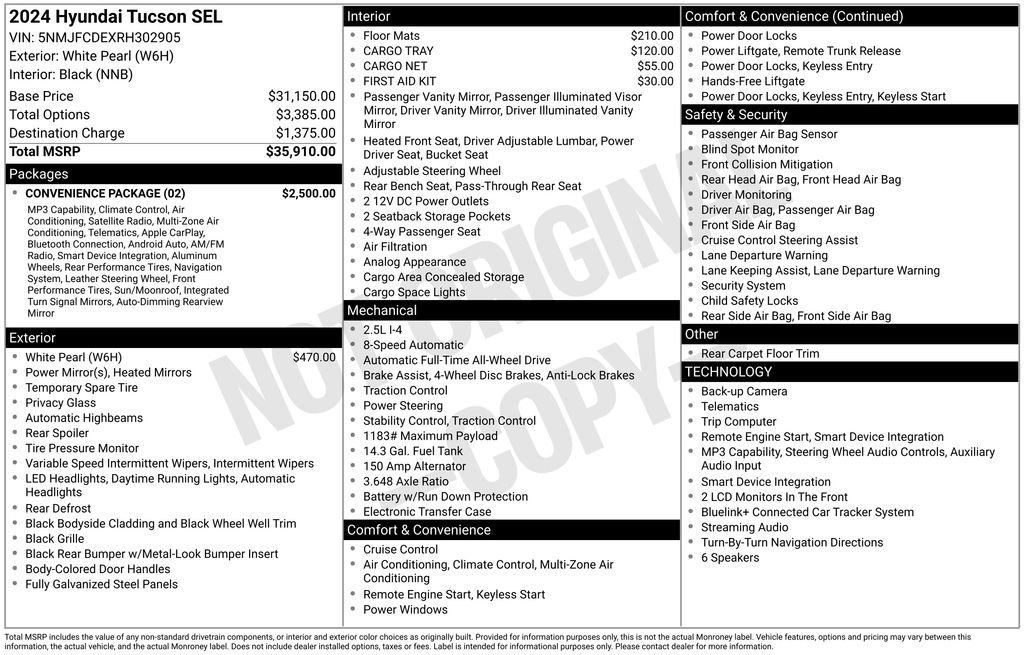Certified 2024 Hyundai Tucson SEL w/ Convenience Package AWD/4WD image 28