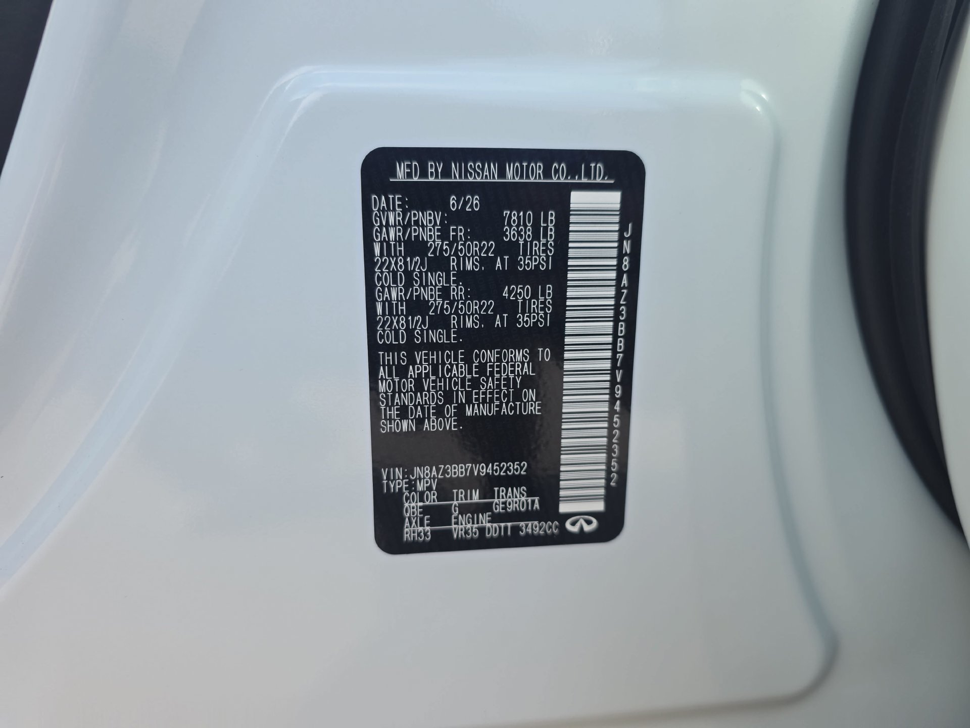 New 2027 INFINITI QX80 Luxe w/ Cargo Package AWD/4WD image 34