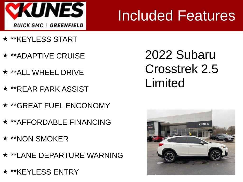Used 2022 Subaru Crosstrek 2.5i Limited w/ Moonroof Package 2 image 3