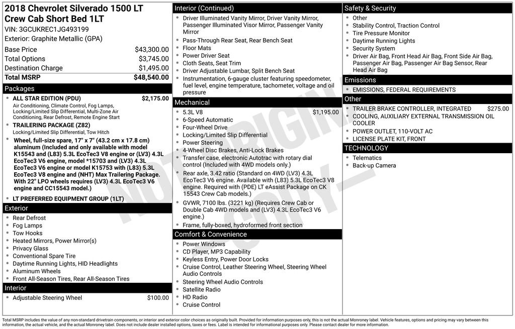 Used 2018 Chevrolet Silverado 1500 LT w/ All Star Edition image 6