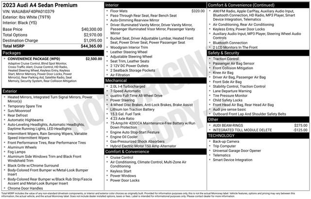 Used 2023 Audi A4 2.0T Premium w/ Convenience Package image 10