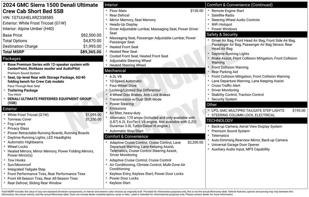 Certified 2024 GMC Sierra 1500 Denali Ultimate AWD/4WD image 37