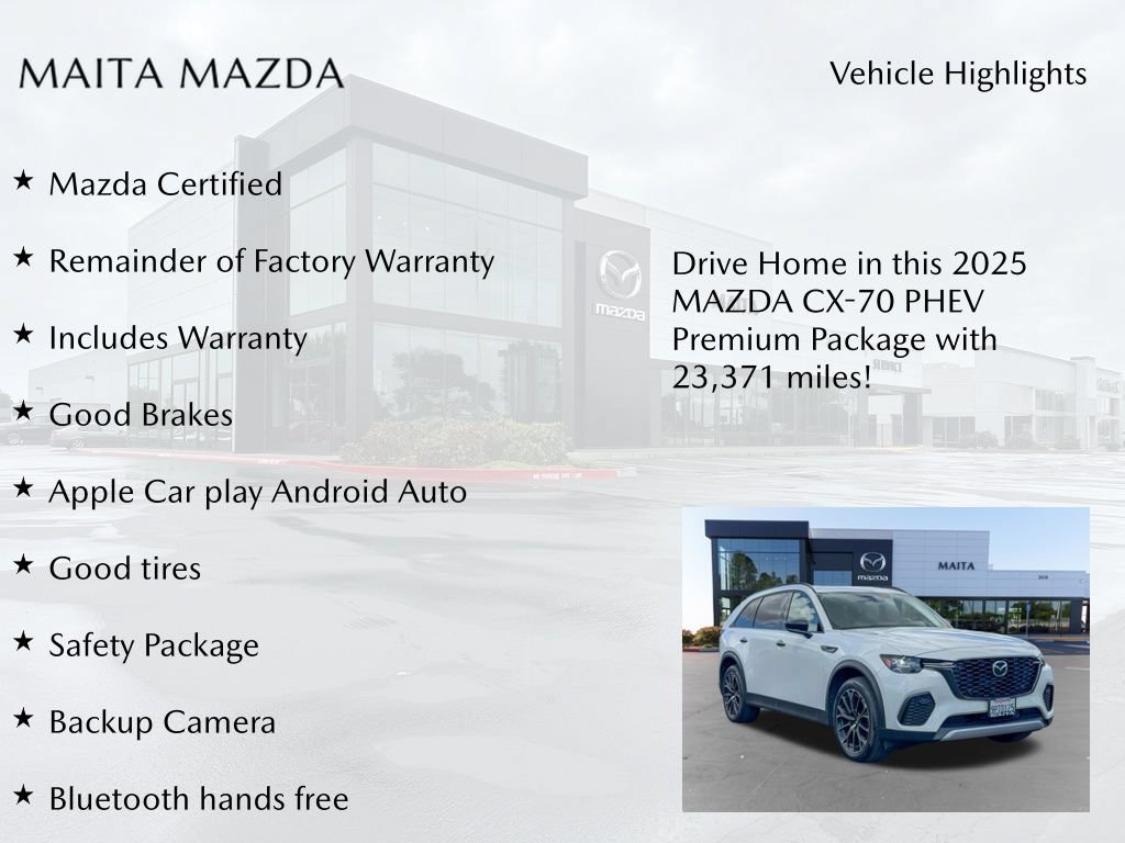 Used 2025 MAZDA CX-70 Plug-In Hybrid w/ Premium Pkg AWD/4WD image 7