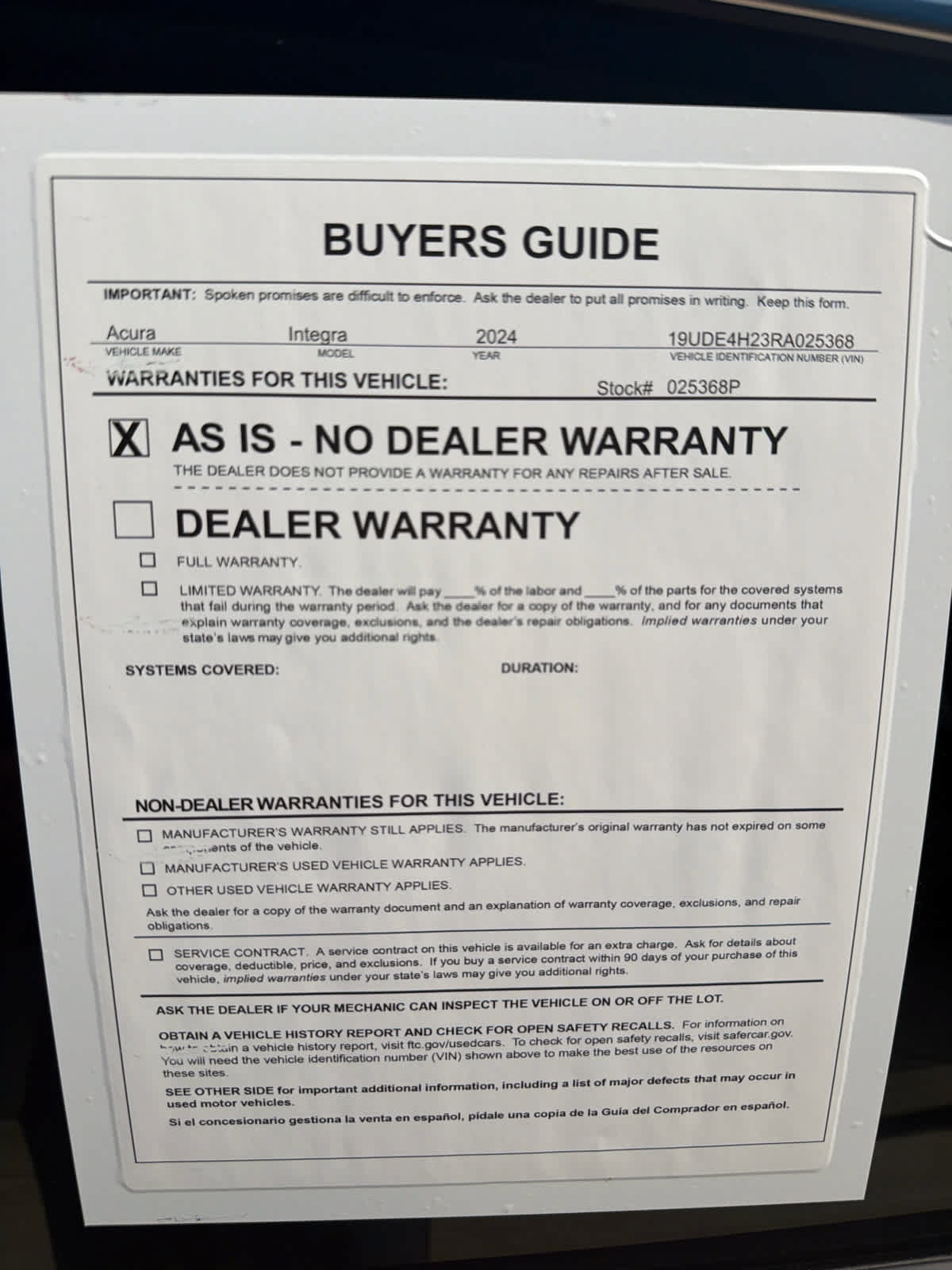 Used 2024 Acura Integra FWD image 31