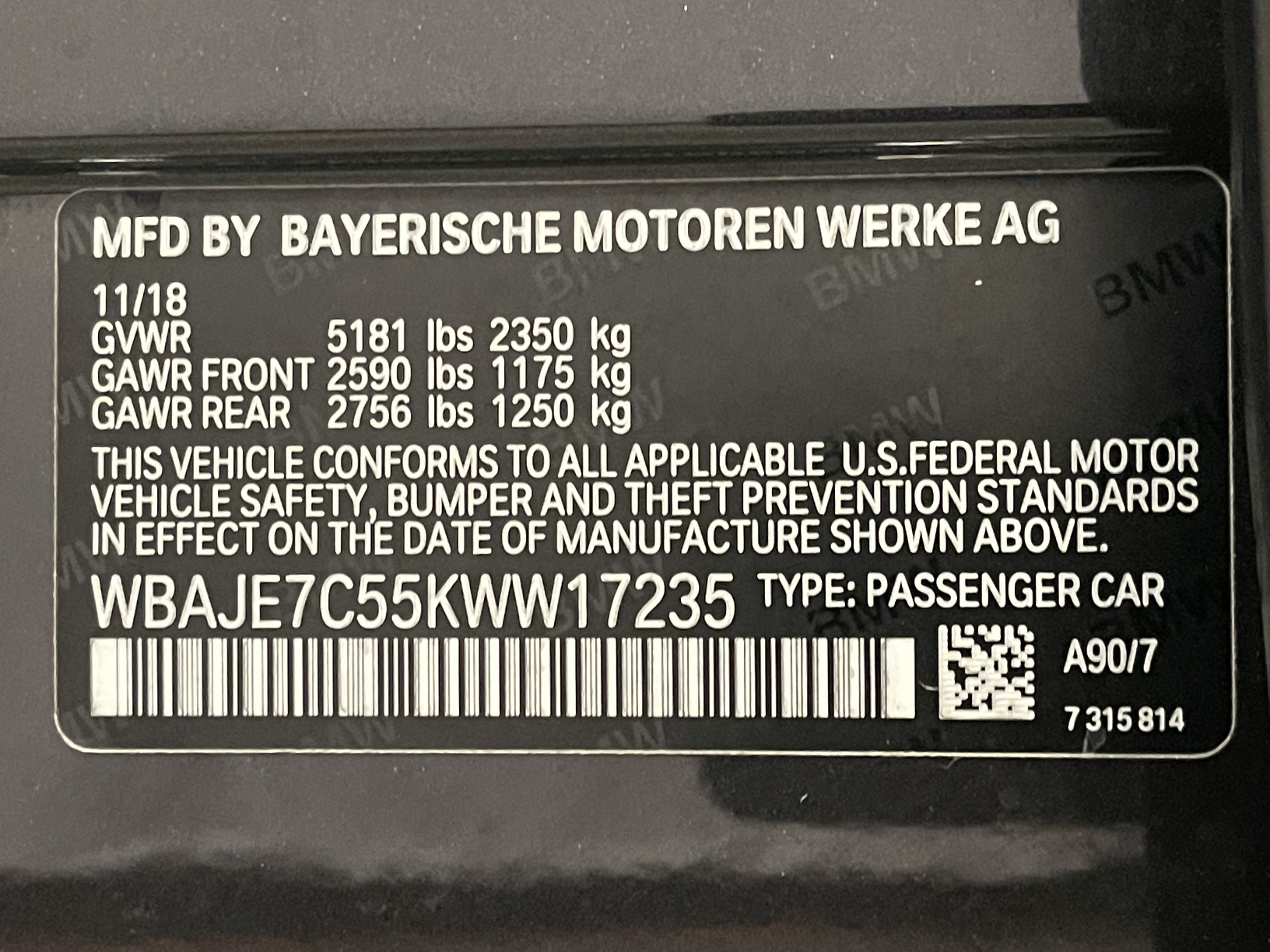 Used 2019 BMW 540i xDrive w/ Convenience Package AWD/4WD image 25