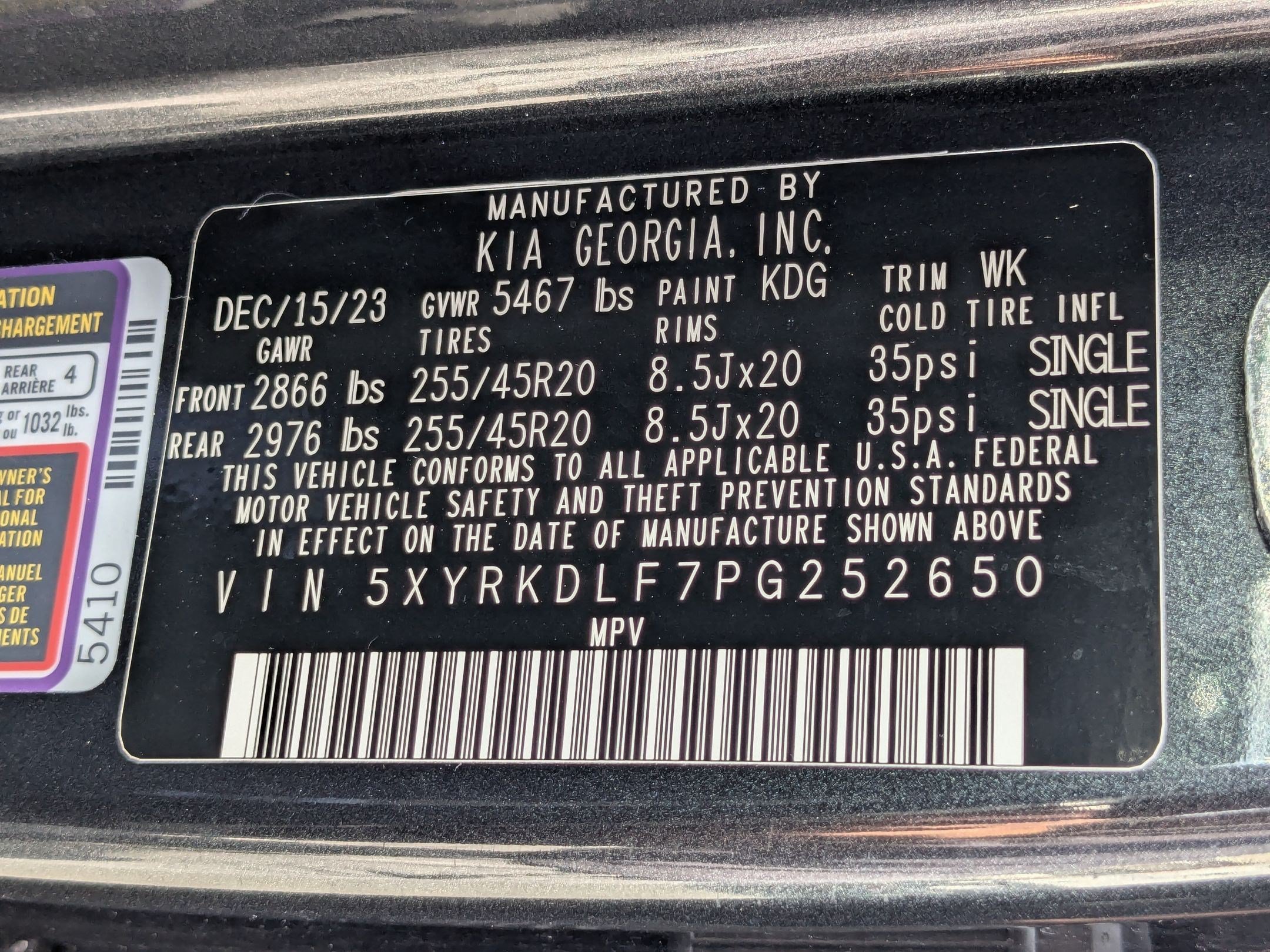 Certified 2023 Kia Sorento SX AWD/4WD image 34