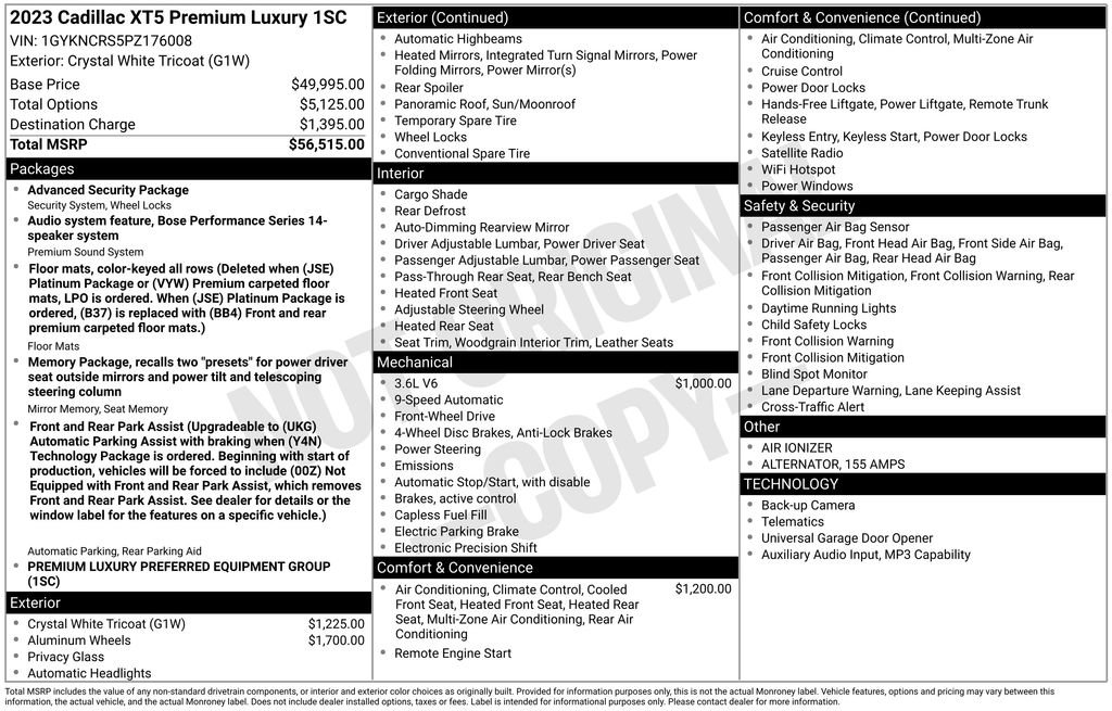 Used 2023 Cadillac XT5 Premium Luxury image 3