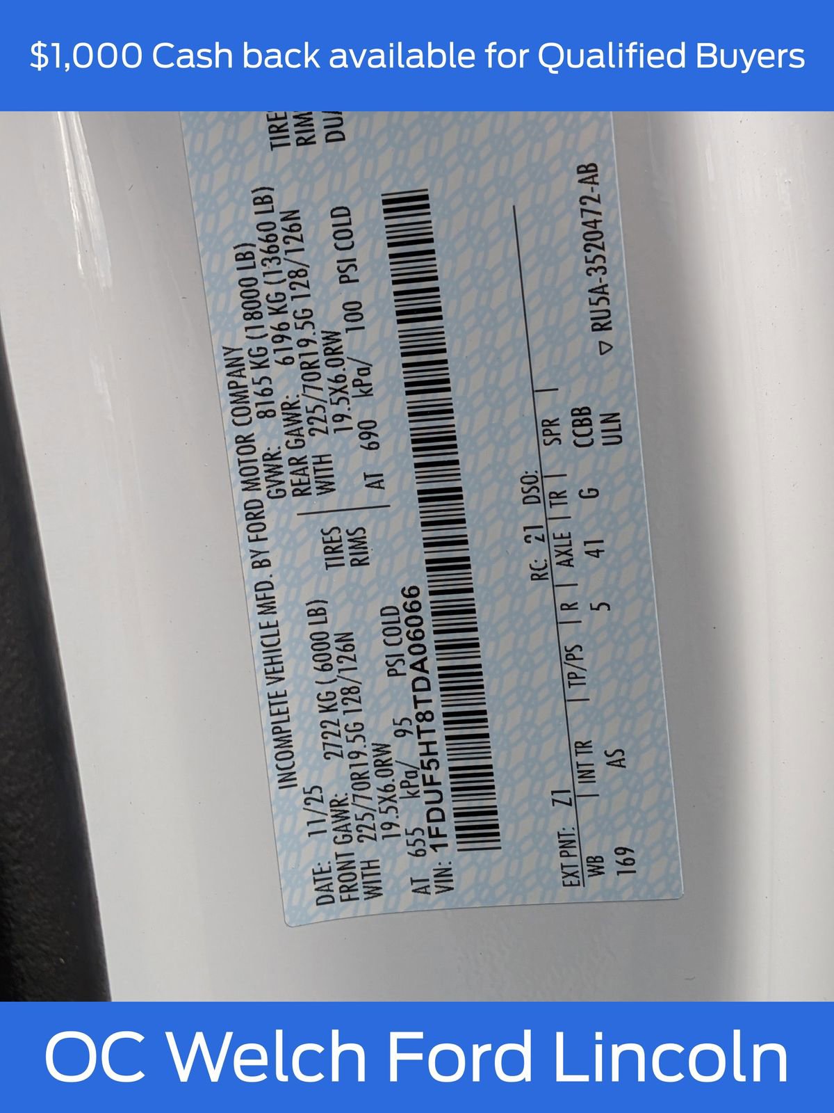 New 2026 Ford F550 4x4 Regular Cab Super Duty w/ XL Chrome Package image 13