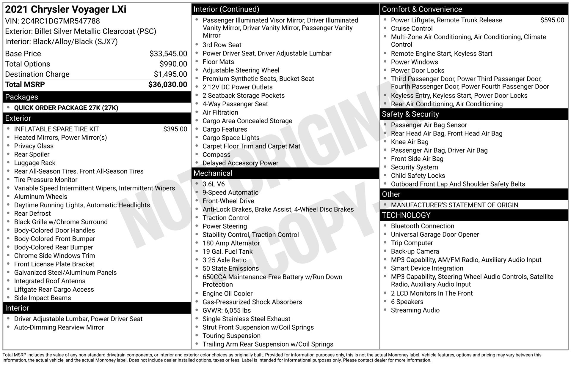 Used 2021 Chrysler Voyager Lxi FWD image 13