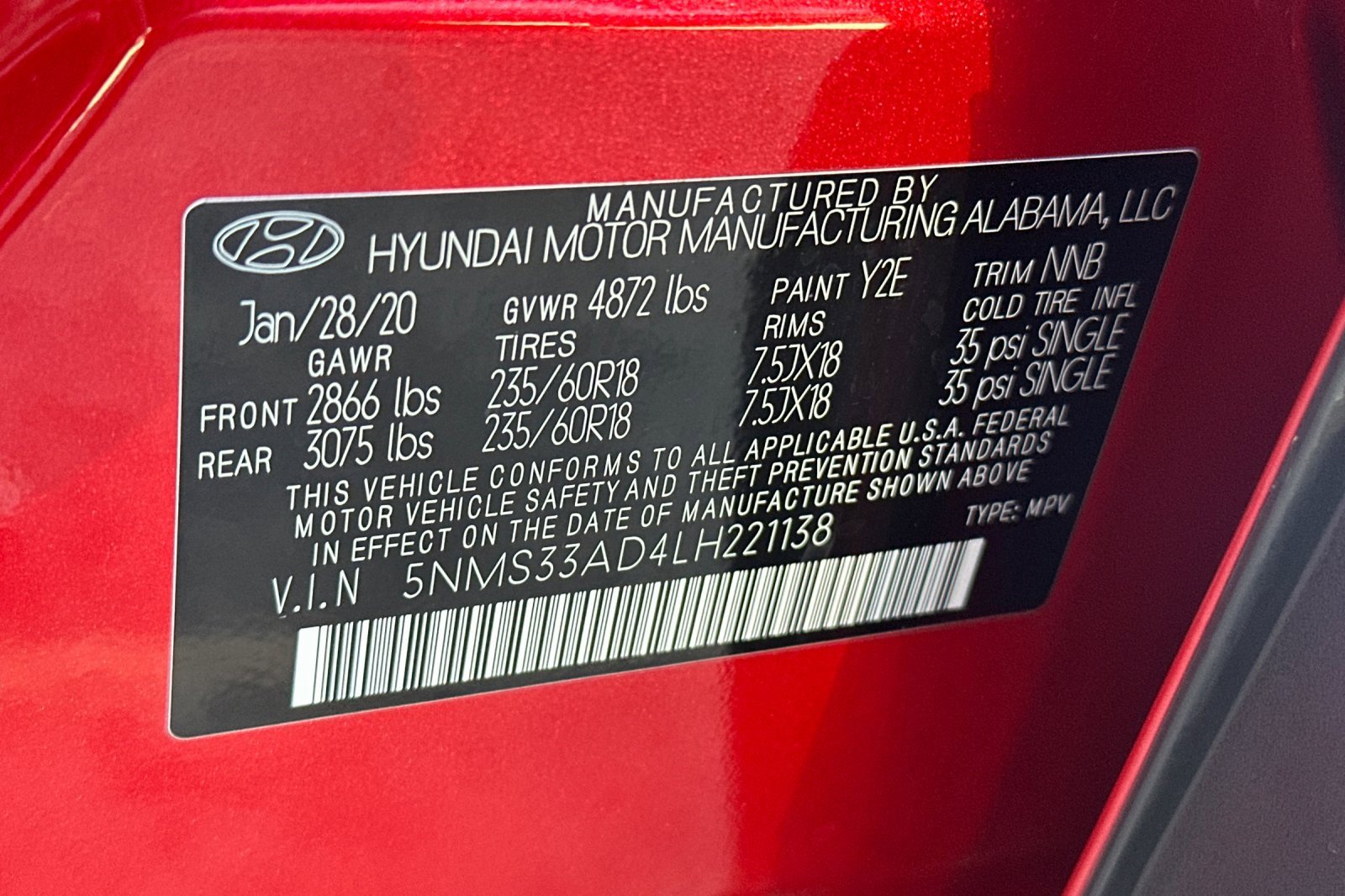 Used 2020 Hyundai Santa Fe SEL w/ Convenience Package image 30