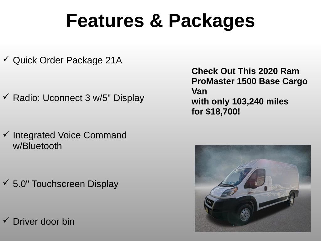 Used 2020 RAM ProMaster 1500 image 4