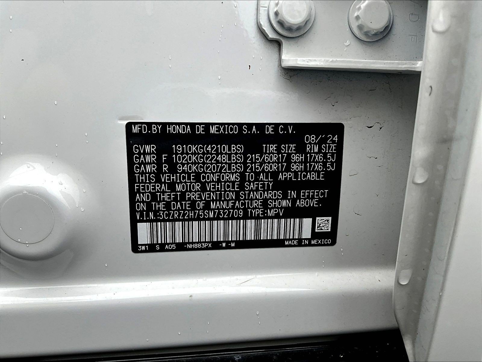 Certified 2025 Honda HR-V EX-L image 19