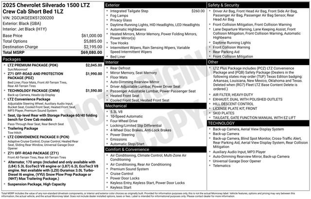 New 2025 Chevrolet Silverado 1500 LTZ w/ LTZ Premium Package image 4