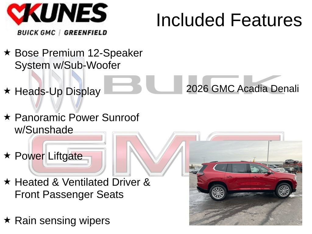 New 2026 GMC Acadia Denali w/ Super Cruise Package image 3