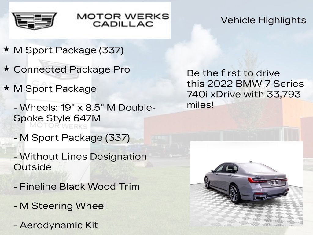 Used 2022 BMW 740i xDrive w/ M Sport Package AWD/4WD image 14
