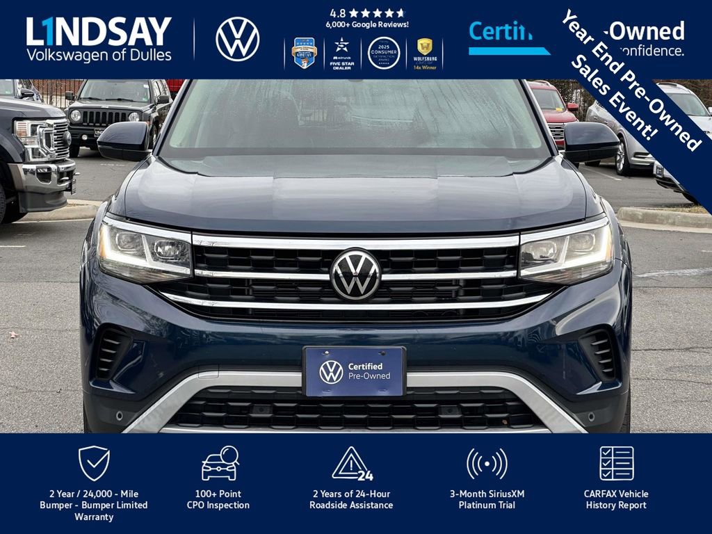 Used 2022 Volkswagen Atlas SE w/ Panoramic Sunroof Package image 3