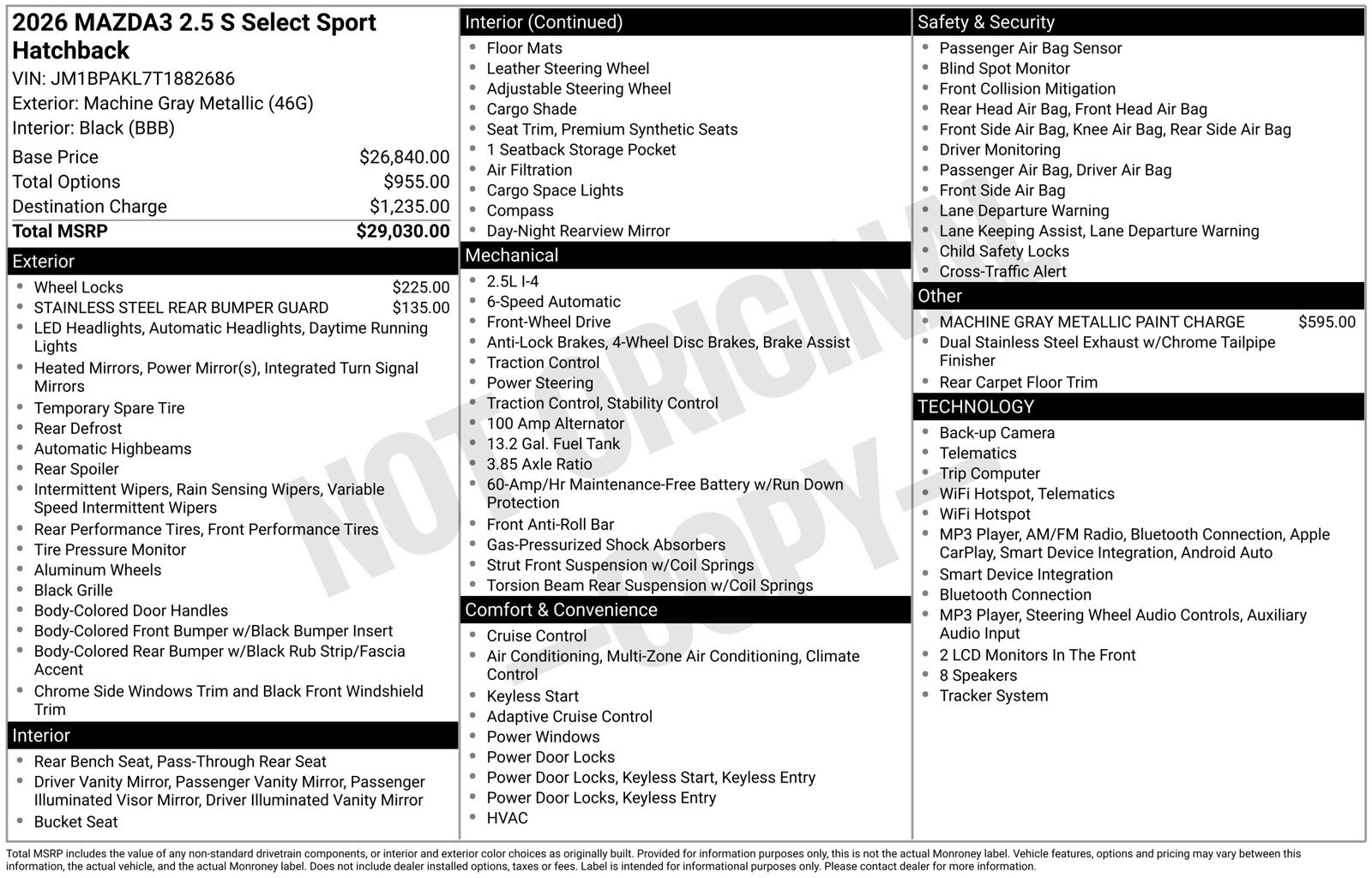 New 2026 MAZDA MAZDA3 s Sport FWD image 22