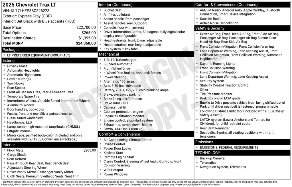 New 2025 Chevrolet Trax LT image 9