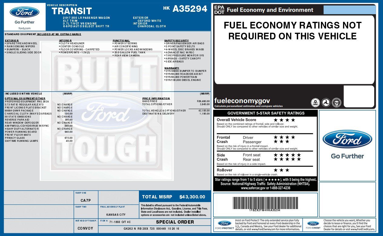 Used 2017 Ford Transit 350 XLT image 4