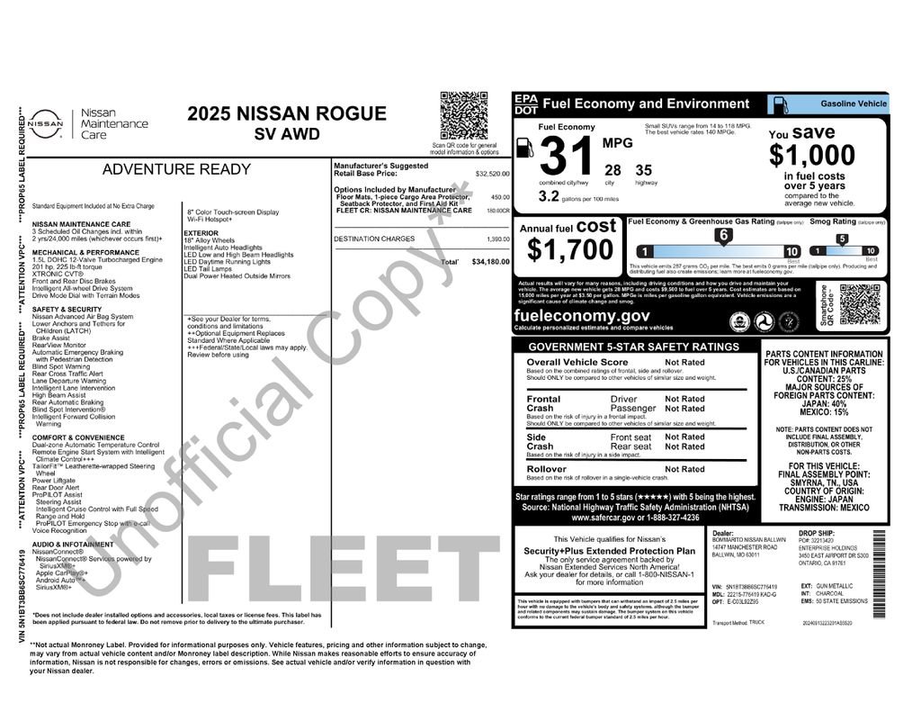Used 2025 Nissan Rogue SV AWD/4WD image 12