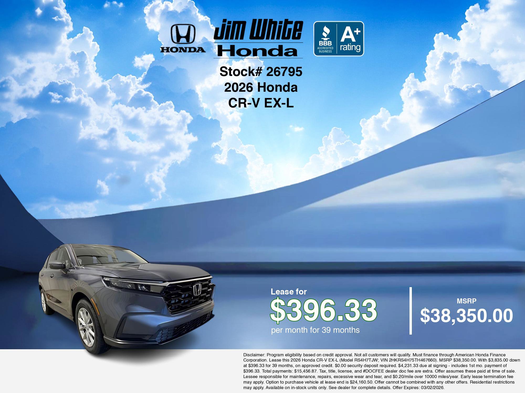 New 2026 Honda CR-V EX-L image 3