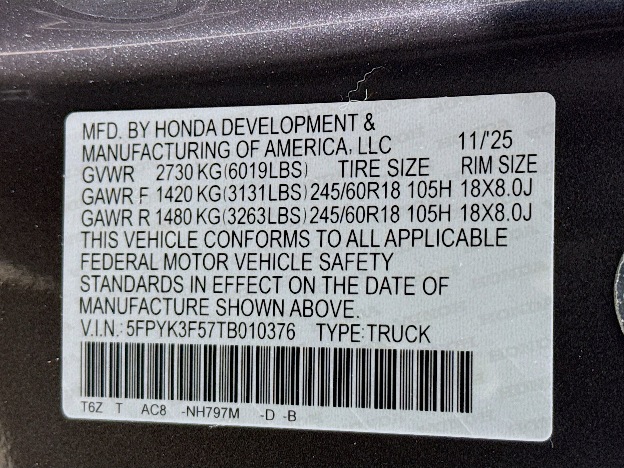 New 2026 Honda Ridgeline RTL image 37