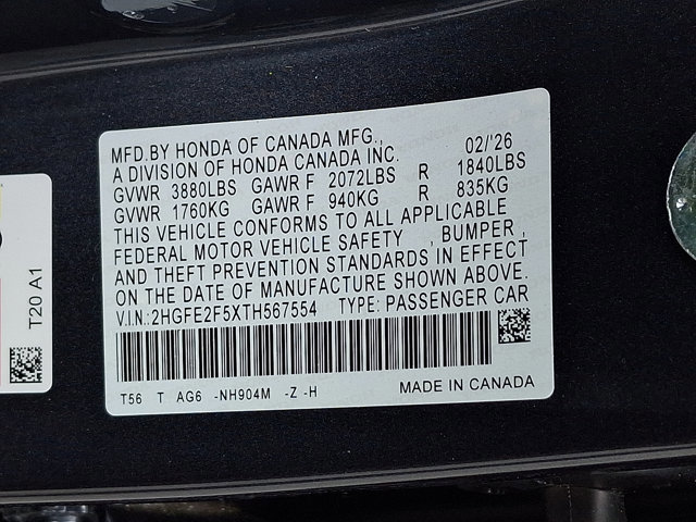 New 2026 Honda Civic Sport image 21