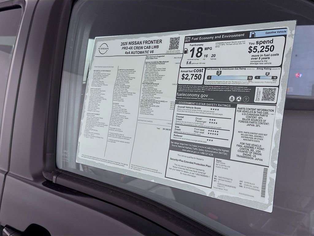 New 2026 Nissan Frontier PRO-4X w/ Pro Premium Package image 13