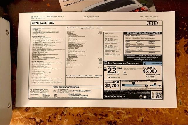 New 2026 Audi SQ5 Prestige image 13