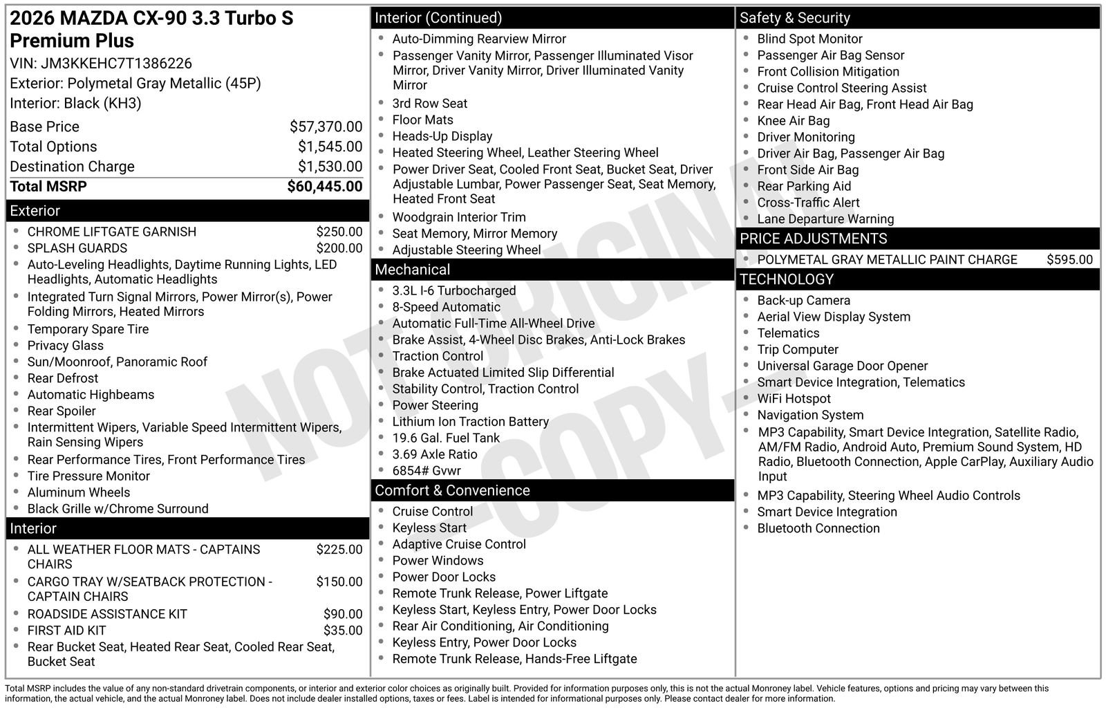 New 2026 MAZDA CX-90 3.3 Turbo S w/ Premium Plus AWD/4WD image 4