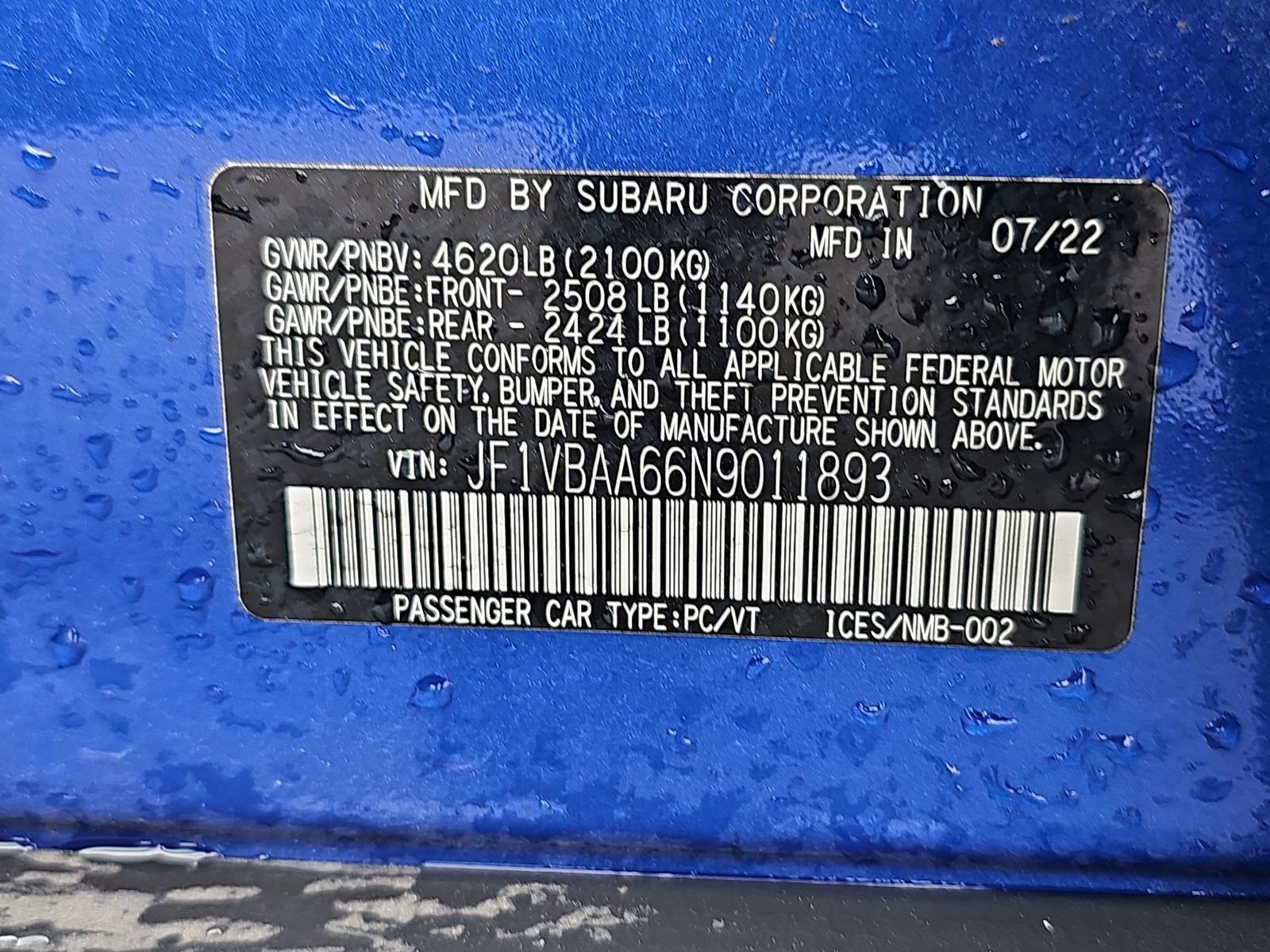 Certified 2022 Subaru WRX image 16