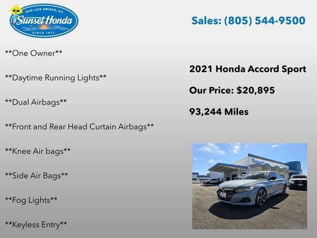 Certified 2021 Honda Accord Sport image 10