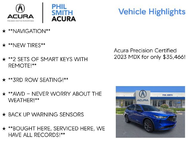 Certified 2023 Acura MDX A-Spec AWD/4WD image 5