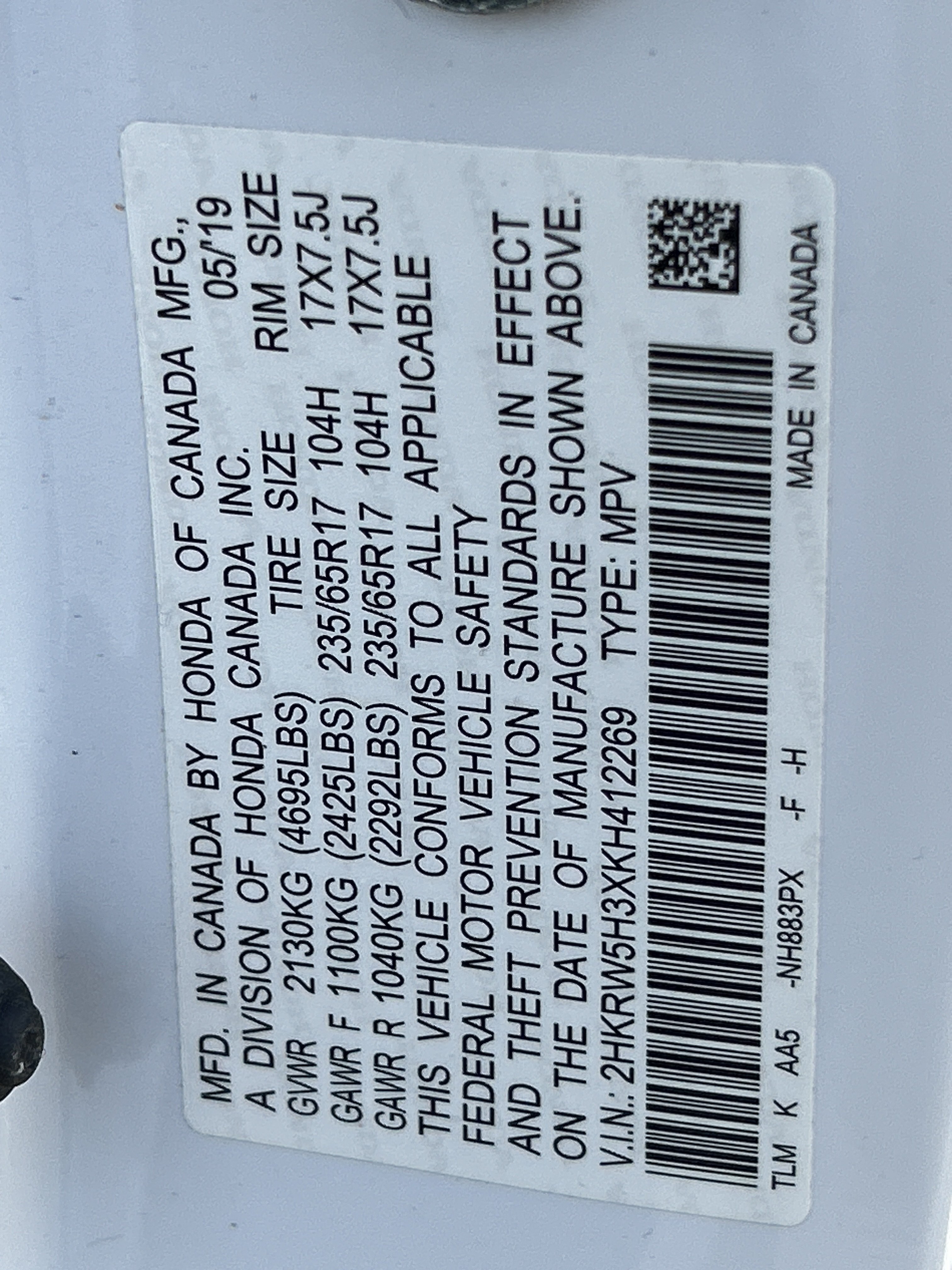 Certified 2019 Honda CR-V LX image 36