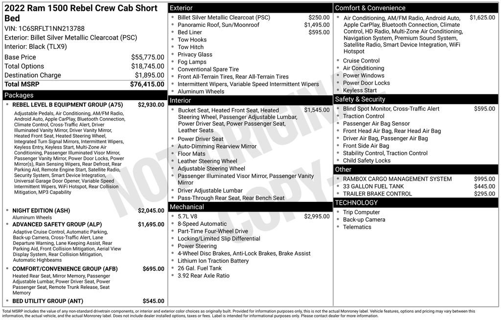 Used 2022 RAM 1500 Rebel w/ Rebel Level B Equipment Group AWD/4WD image 6