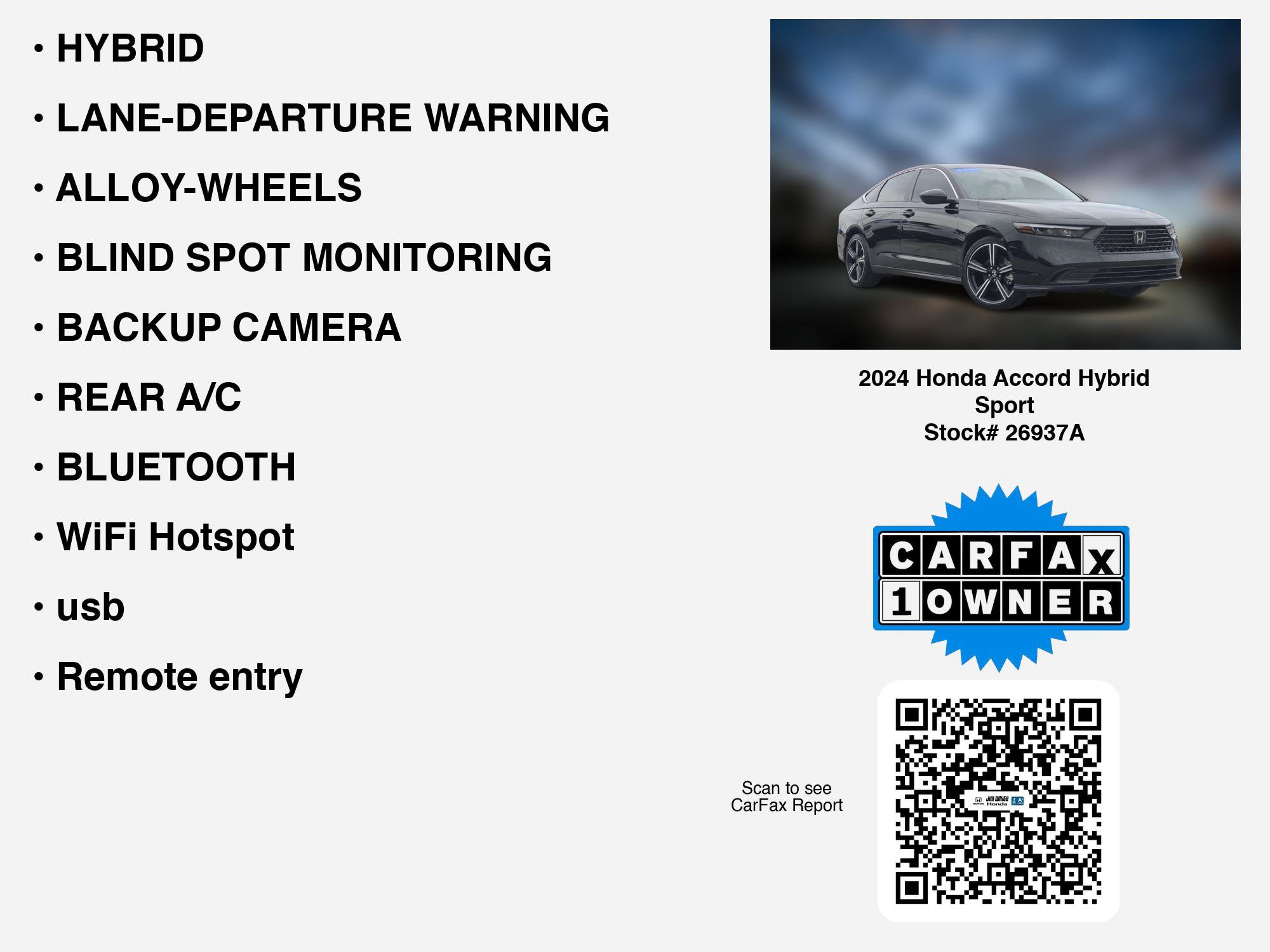 Certified 2024 Honda Accord Sport image 7