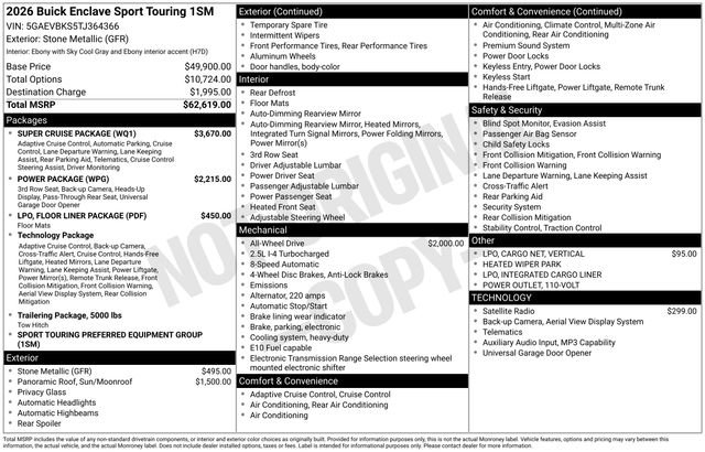 New 2026 Buick Enclave Sport Touring w/ Super Cruise Package AWD/4WD image 24